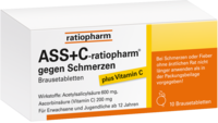 ASS + C-ratiopharm gegen Schmerzen Brausetabletten