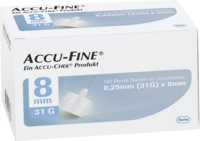 ACCU FINE sterile Nadeln f.Insulinpens 8 mm 31 G