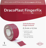 DRACOPLAST FingerFix 2,5 cmx4,5 m m.Wundk.rot