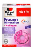 DOPPELHERZ Frauen Mineralien+Kollagen Depot Tabl.