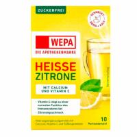 WEPA heiße Zitrone+Vit.C+Calcium zuckerfrei Pulver